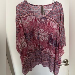 Flowy sheer summer top